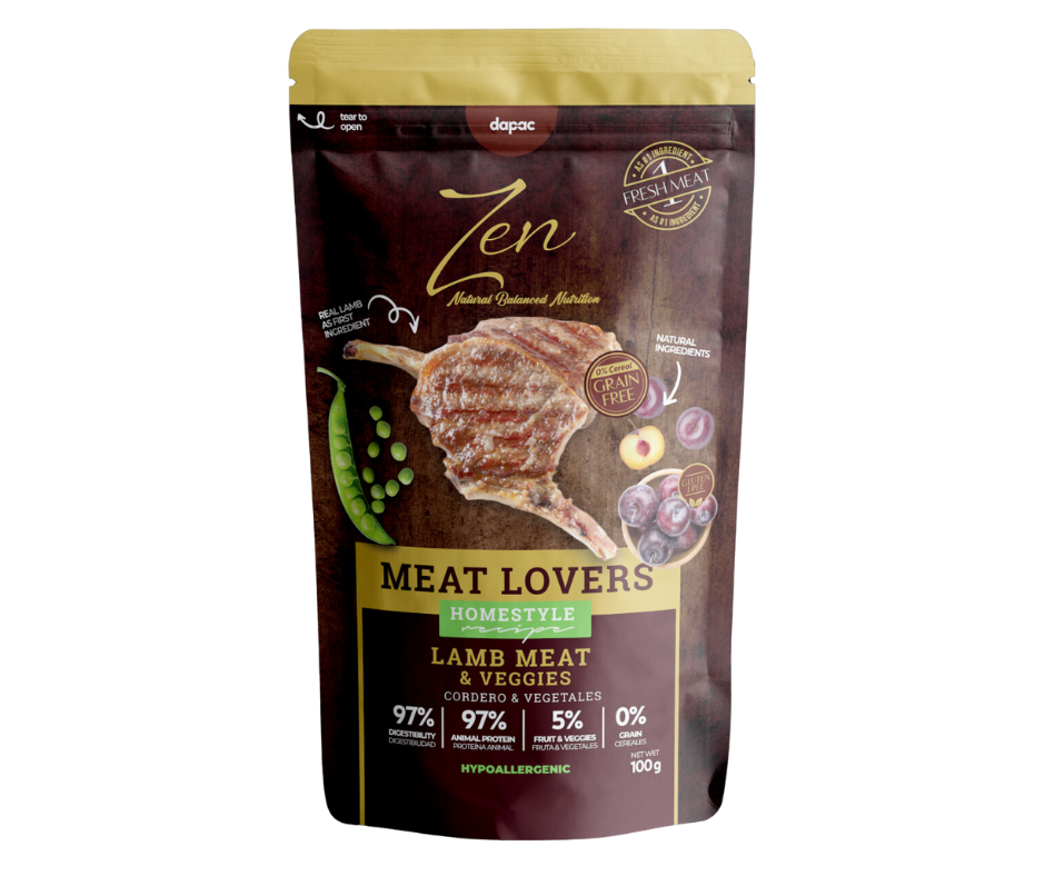 Zen cordeiro e legumes: hipoalergénico