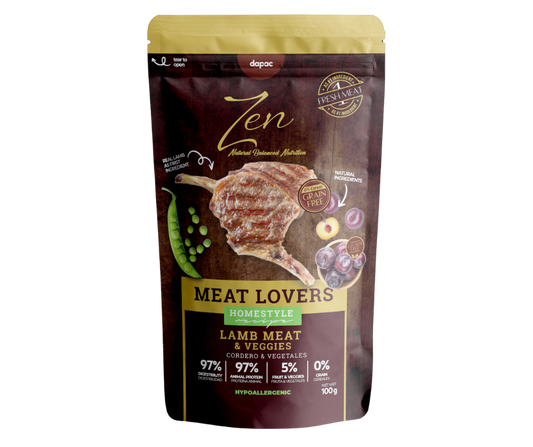 Zen cordeiro e legumes: hipoalergénico